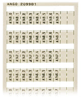 WAGO Klemmenmarkierung ws RM=5mm vert Serie 209 209-981 A140.0-A149.7