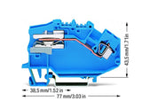 WAGO Trennreihenklemme bl 0,08-4qmm 32A Serie 781 781-613 1Etage