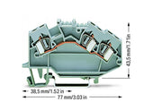 WAGO Reihenklemme 0,08-4qmm 1Etage 3kl Serie 781 781-631 gr 32A TS35