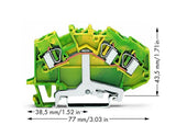 WAGO Schutzleiter-Reihenklemme 0,08-4qmm Serie 781 781-637/999-950 gn/ge 1Etage