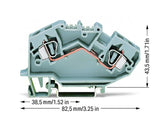 WAGO Reihenklemme 0,2-6qmm 1Etage 2kl gr Serie 782 782-601 41A TS35