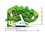 WAGO Schutzleiter-Reihenklemme 0,2-6qmm Serie 782 782-607 gn/ge 1Etage TS35