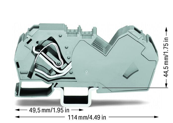 WAGO Reihenklemme 6-35qmm 1Etage 2kl gr Serie 785 785-601 125A TS35