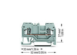 WAGO Reihenklemme 0,08-1,5qmm 1Etage 2kl Serie 279 279-901 gr 18A TS35