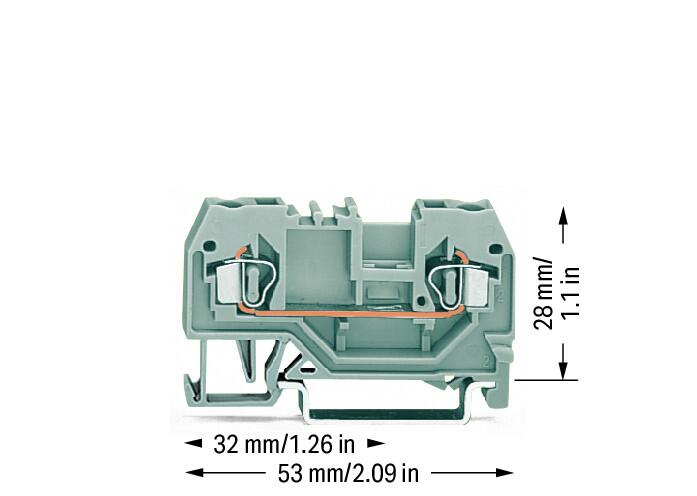 WAGO Reihenklemme 0,08-2,5qmm 1Etage 2kl Serie 280 280-901 gr 24A TS35