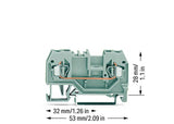 WAGO Reihenklemme 0,08-2,5qmm 1Etage 2kl Serie 280 280-901 gr 24A TS35