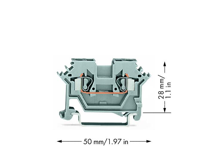 WAGO Reihenklemme 0,08-2,5qmm 1Etage 2kl Serie 280 280-601 gr 24A TS35