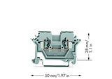 WAGO Reihenklemme 0,08-2,5qmm 1Etage 2kl Serie 280 280-601 gr 24A TS35