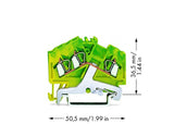 WAGO Schutzleiter-Reihenklemme gn/ge Serie 280 280-637/999-950 0,08-2,5qmm