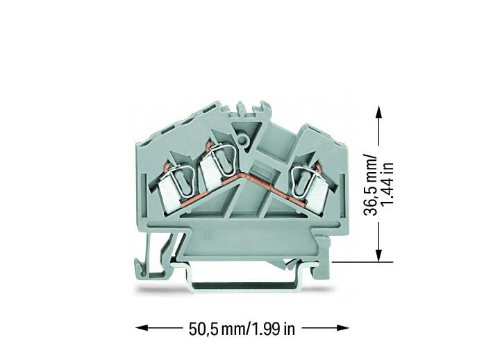 WAGO Reihenklemme 0,08-2,5qmm 1Etage 3kl Serie 280 280-641 gr 24A TS35