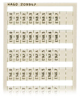 WAGO Klemmenmarkierung ws RM=5mm vert Serie 209 209-947 E140.0-E149.7