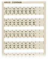 WAGO Klemmenmarkierung ws RM=5mm vert Serie 209 209-968 A10.0/-A19.7