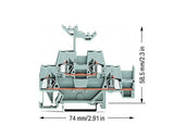WAGO Reihenklemme 2Etagen 2kl gr 20A Serie 280 280-520 TS35