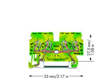 WAGO Schutzleiter-Reihenklemme gn/ge Serie 870 870-837 0,08-2,5qmm 1Etage