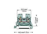 WAGO Reihenklemme 1Etage 2kl gr 24A TS35 Serie 870 870-901