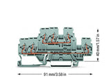 WAGO Reihenklemme 1Etage 3kl gr 24A TS35 Serie 870 870-531