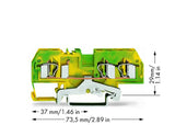 WAGO Schutzleiter-Reihenklemme 0,08-4qmm Serie 281 281-687 gn/ge 1Etage TS35