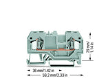 WAGO Reihenklemme 0,08-4qmm 1Etage 2kl Serie 281 281-901 gr 32A TS35