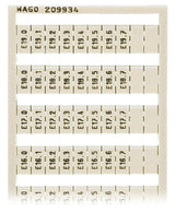 WAGO Klemmenmarkierung ws RM=5mm vert Serie 209 209-934 E10.0-E19.7