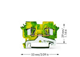 WAGO Schutzleiter-Reihenklemme 0,08-4qmm Serie 281 281-607/999-950 gn/ge 1Etage