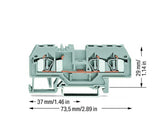WAGO Reihenklemme 0,08-4qmm 1Etage 3kl Serie 281 281-681 gr 32A TS35