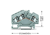 WAGO Reihenklemme 0,08-4qmm 1Etage 3kl Serie 281 281-631 gr 32A TS35