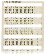 WAGO Klemmenmarkierung ws RM=5mm vert Serie 209 209-980 A130.0-A139.7