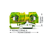 WAGO Schutzleiter-Reihenklemme 0,2-6qmm Serie 282 282-907/999-950 gn/ge 1Etage