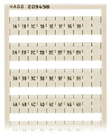 WAGO Klemmenmarkierung ws RM=5mm horiz Serie 209 209-458 1A/1B-10G/10H