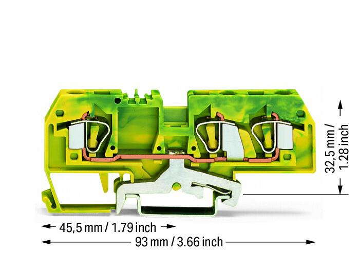 WAGO Schutzleiter-Reihenklemme 0,2-6qmm Serie 282 282-687/999-950 gn/ge 1Etage