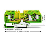WAGO Schutzleiter-Reihenklemme 0,2-10qmm Serie 284 284-687/999-950 gn/ge 1Etage