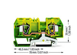WAGO Schutzleiter-Reihenklemme 0,2-10qmm Serie 284 284-907 gn/ge 1Etage TS35