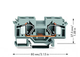 WAGO Reihenklemme 0,2-16qmm 1Etage 2kl Serie 283 283-601 gr 76A TS35