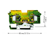 WAGO Schutzleiter-Reihenklemme 0,2-16qmm Serie 283 283-607 gn/ge 1Etage TS35