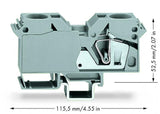 WAGO Reihenklemme 6-35qmm 1Etage 2kl gr Serie 285 285-601 125A TS35