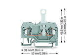 WAGO Trennreihenklemme gr 0,08-2,5qmm Serie 280 280-912 10A 1Etage