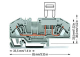 WAGO Sicherungs-Reihenklemme 0,2-6qmm Serie 282 282-696 Flachsich steckb 25A
