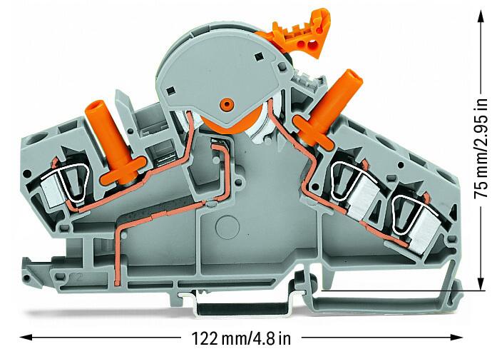 WAGO Trennreihenklemme gr 0,2-6qmm 30A Serie 282 282-870 1Etage