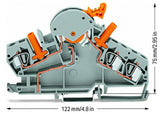 WAGO Trennreihenklemme gr 0,2-6qmm 30A Serie 282 282-870 1Etage