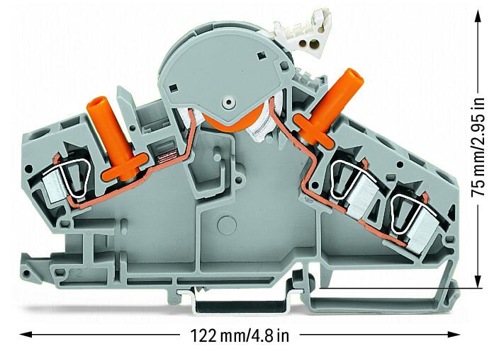WAGO Trennreihenklemme gr 0,2-6qmm 30A Serie 282 282-860 1Etage