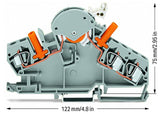 WAGO Trennreihenklemme gr 0,2-6qmm 30A Serie 282 282-860 1Etage