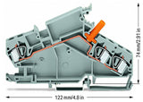 WAGO Reihenklemme 1Etage 3kl gr 30A TS35 Serie 282 282-866