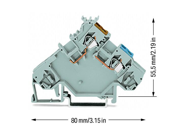 WAGO Initiator/Aktor-Klemme 2Etagen 20A Serie 280 280-564 0,08-2,5qmm