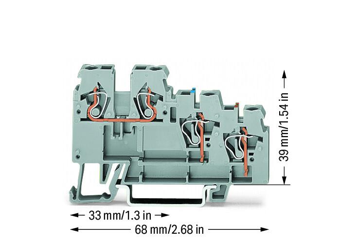 WAGO Initiator/Aktor-Klemme 3Etagen NPN Serie 270 270-560 0,08-2,5qmm 18A