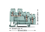 WAGO Initiator/Aktor-Klemme 3Etagen NPN Serie 270 270-560/281-507 0,08-2,5qmm
