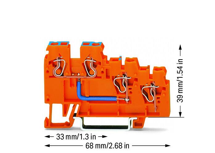 WAGO Initiator/Aktor-Klemme 3Etagen 18A Serie 270 270-564/281-483 0,08-2,5qmm