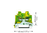 WAGO Schutzleiter-Reihenklemme gn/ge Serie 280 280-107 0,08-2,5qmm 1Etage