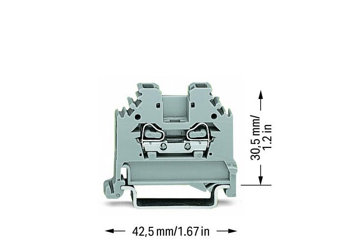 WAGO Reihenklemme 0,08-2,5qmm 1Etage 2kl Serie 280 280-101 gr 24A TS35