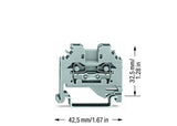 WAGO Reihenklemme 0,08-4qmm 1Etage 2kl Serie 281 281-101 gr 32A TS35