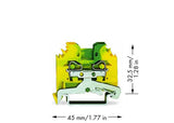 WAGO Schutzleiter-Reihenklemme 0,08-4qmm Serie 281 281-107 gn/ge 1Etage TS35